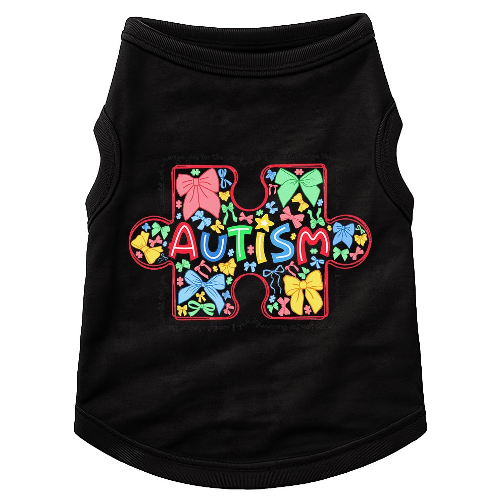 Autism Awareness Puzzle Heart Awareness Day - Women Girl Doggie Tank