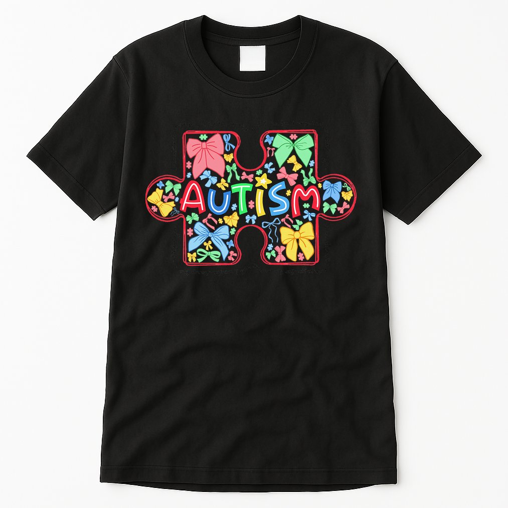 Autism Awareness Puzzle Heart Awareness Day - Women Girl Tall T-Shirt