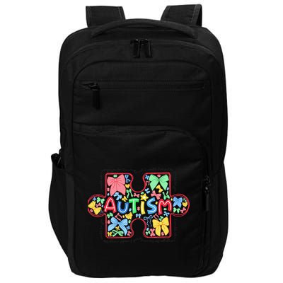 Autism Awareness Puzzle Heart Awareness Day - Women Girl Impact Tech Backpack