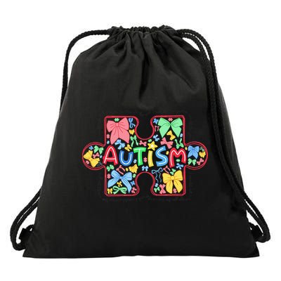 Autism Awareness Puzzle Heart Awareness Day - Women Girl Drawstring Bag