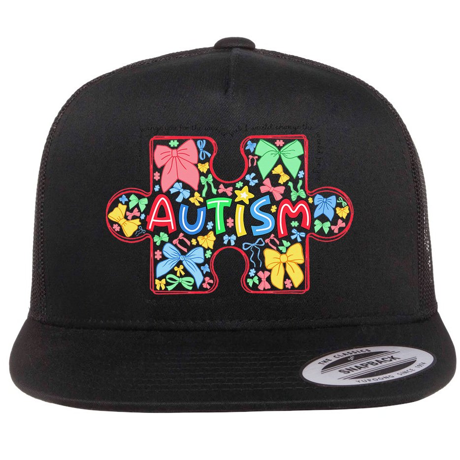 Autism Awareness Puzzle Heart Awareness Day - Women Girl Flat Bill Trucker Hat