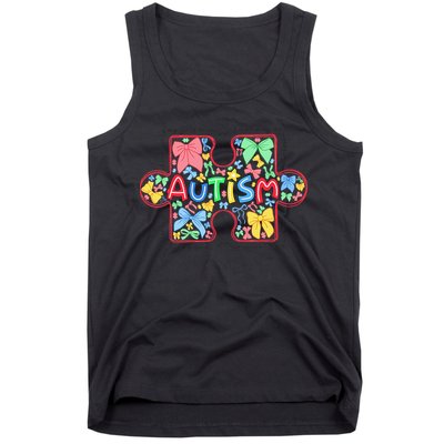 Autism Awareness Puzzle Heart Awareness Day - Women Girl Tank Top