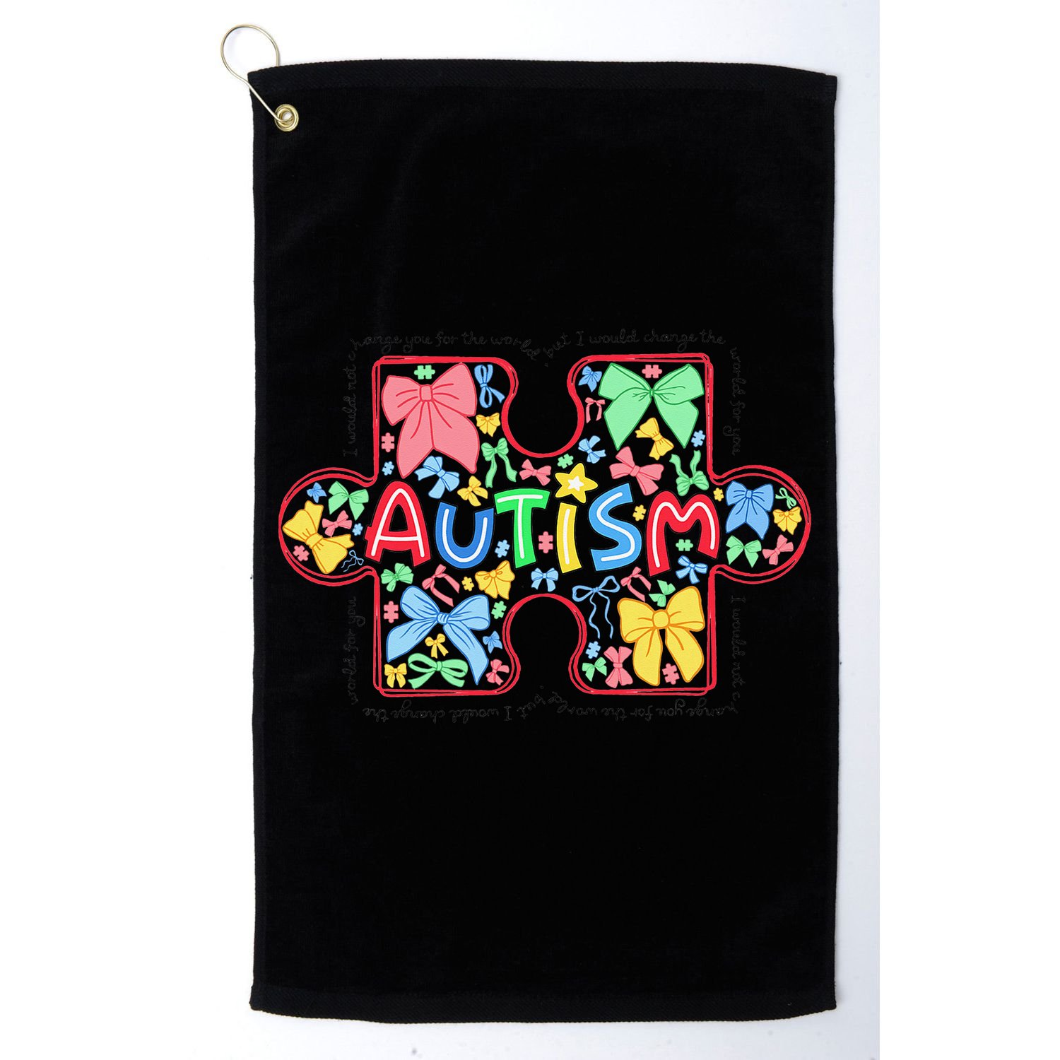 Autism Awareness Puzzle Heart Awareness Day - Women Girl Golf Towel
