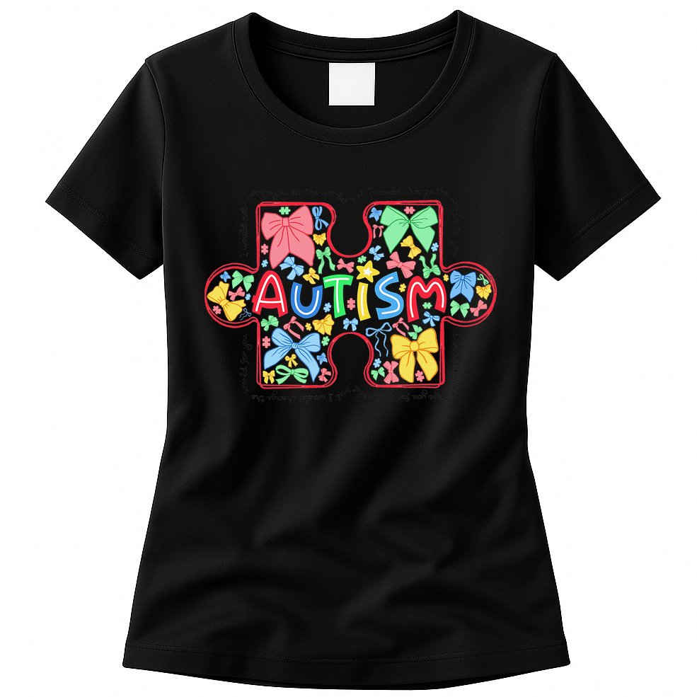 Autism Awareness Puzzle Heart Awareness Day - Women Girl Womens T-Shirt