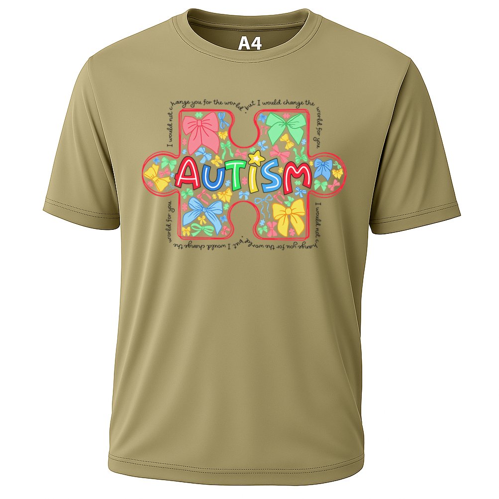 Autism Awareness Puzzle Heart Awareness Day - Women Girl Cooling Performance Crew T-Shirt