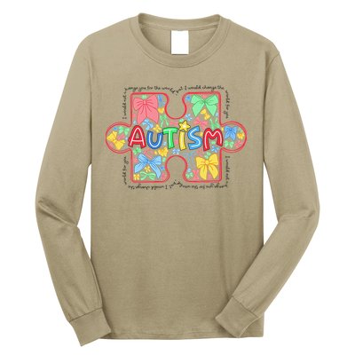 Autism Awareness Puzzle Heart Awareness Day - Women Girl Long Sleeve Shirt
