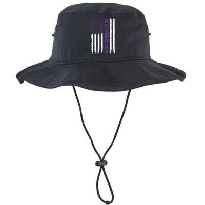 Alzheimers Awareness Purple Ribbon Dementia Mom Dad Grandpa Legacy Cool Fit Booney Bucket Hat