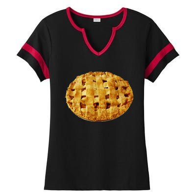 American Apple Pie Halloween Costume T Shir Ladies Halftime Notch Neck Tee