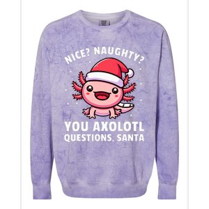 Axolotl  Axolotl Questions Christmas  Colorblast Crewneck Sweatshirt