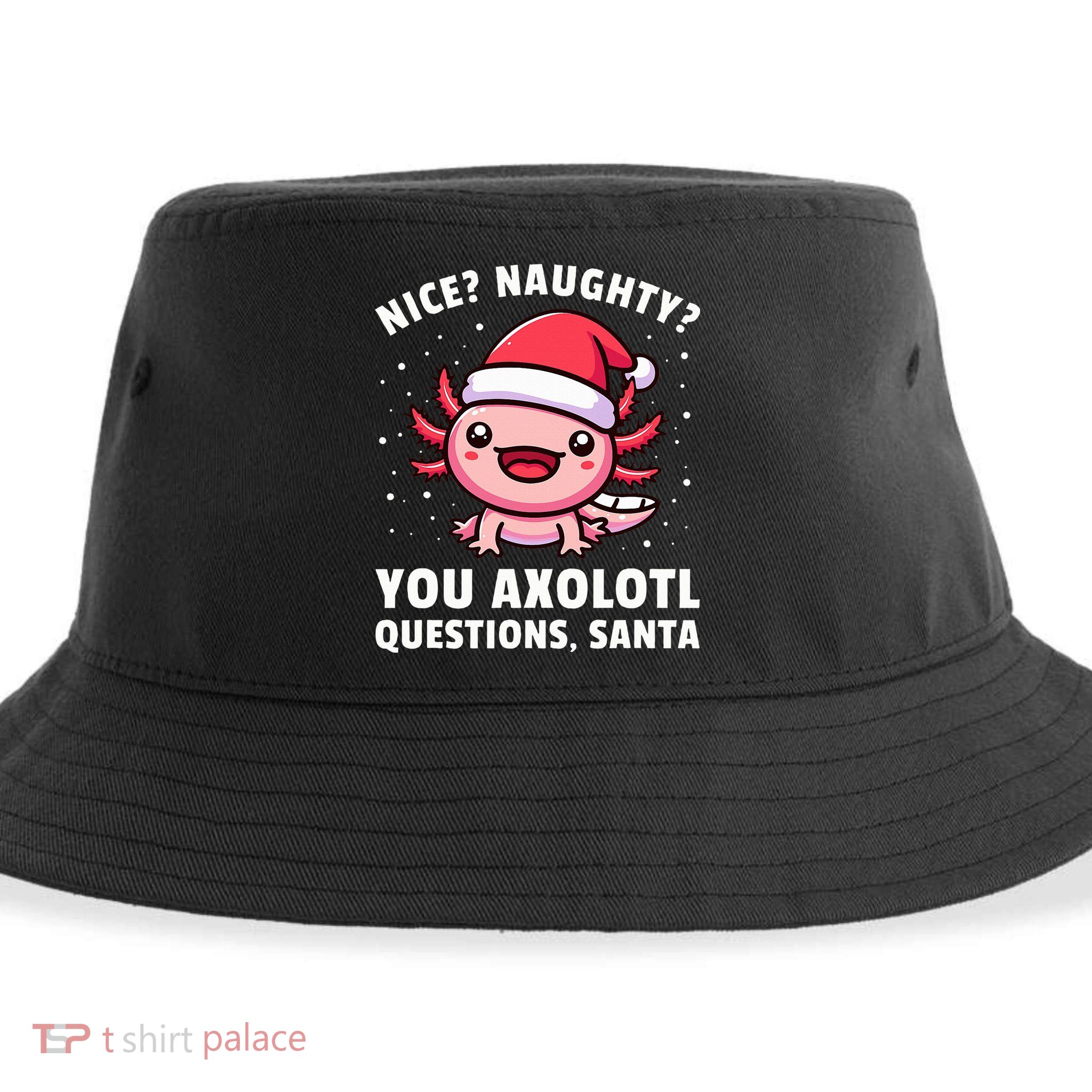 Axolotl  Axolotl Questions Christmas  Sustainable Bucket Hat