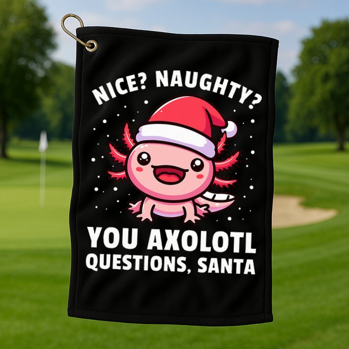 Axolotl  Axolotl Questions Christmas  Golf Towel