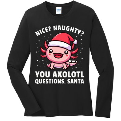 Axolotl  Axolotl Questions Christmas  Ladies Long Sleeve Shirt