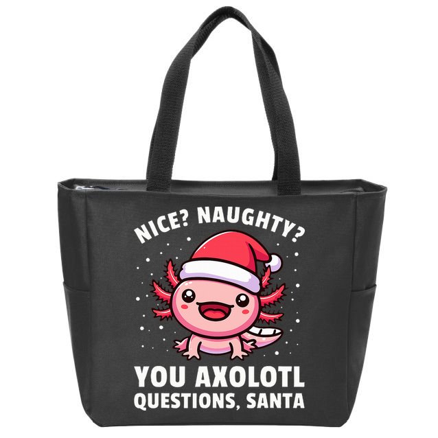 Axolotl  Axolotl Questions Christmas  Zip Tote Bag