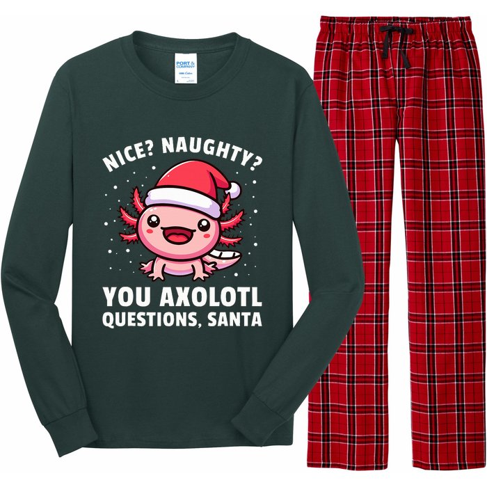 Axolotl  Axolotl Questions Christmas  Long Sleeve Pajama Set