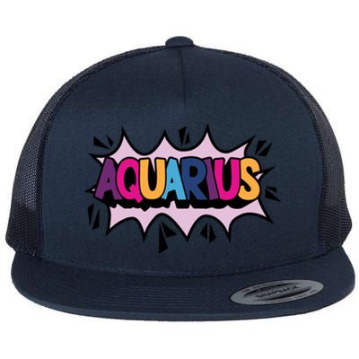 Aquarius Flat Bill Trucker Hat