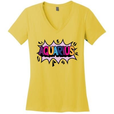 Aquarius Women's V-Neck T-Shirt