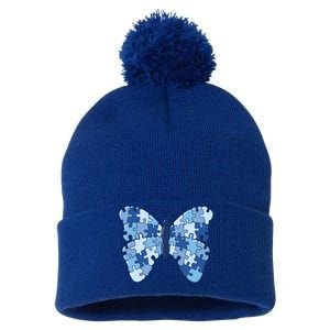 Autism Awareness Quote Proud Autistic Pride Saying Gift Pom Pom 12in Knit Beanie