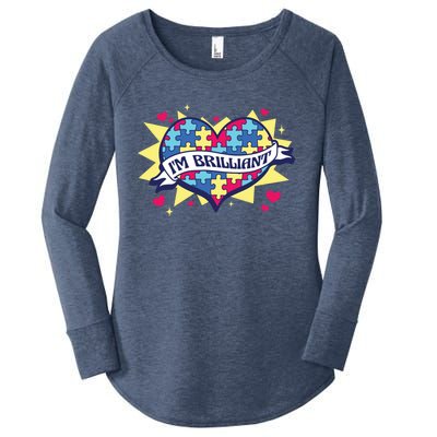 Autism Awareness Quote Proud Autistic Pride Saying Great Gift Women's Perfect Tri Tunic Long Sleeve Shirt