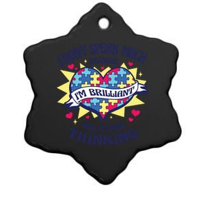 Autism Awareness Quote Proud Autistic Pride Saying Gift Ceramic Star Ornament