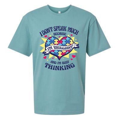 Autism Awareness Quote Proud Autistic Pride Saying Gift Sueded Cloud Jersey T-Shirt