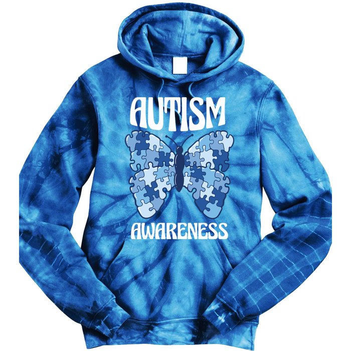 Autism Awareness Quote Proud Autistic Pride Saying Gift Tie Dye Hoodie