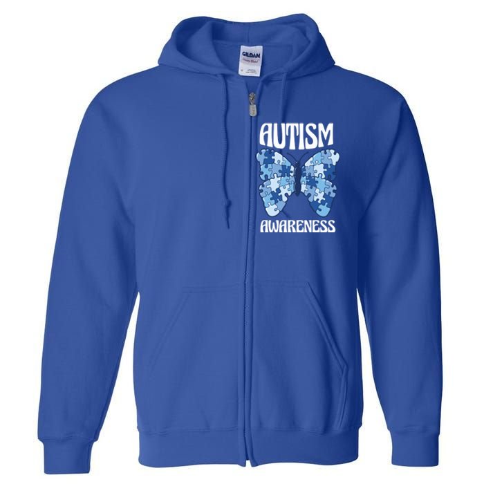 Autism Awareness Quote Proud Autistic Pride Saying Gift Full Zip Hoodie