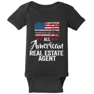 All American Real Estate Agent 4th of July Family Matching Baby Bodysuit