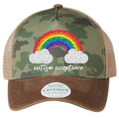 Autism Acceptance Rainbow Legacy Tie Dye Trucker Hat