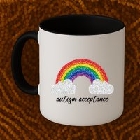 Autism Acceptance Rainbow Mug