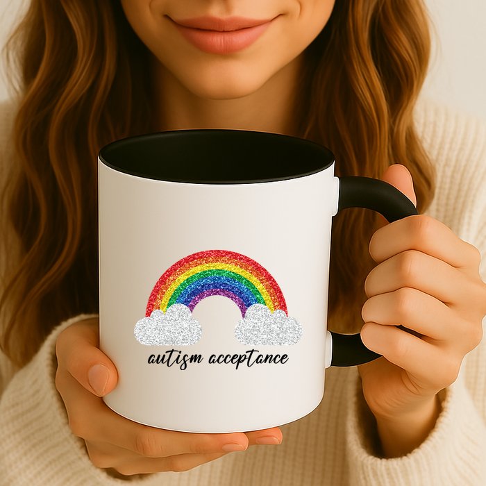 Autism Acceptance Rainbow Mug