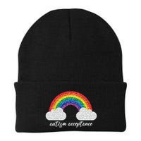 Autism Acceptance Rainbow Beanie