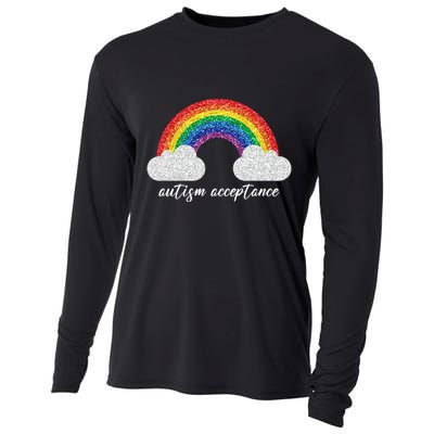 Autism Acceptance Rainbow Cooling Performance Long Sleeve Crew