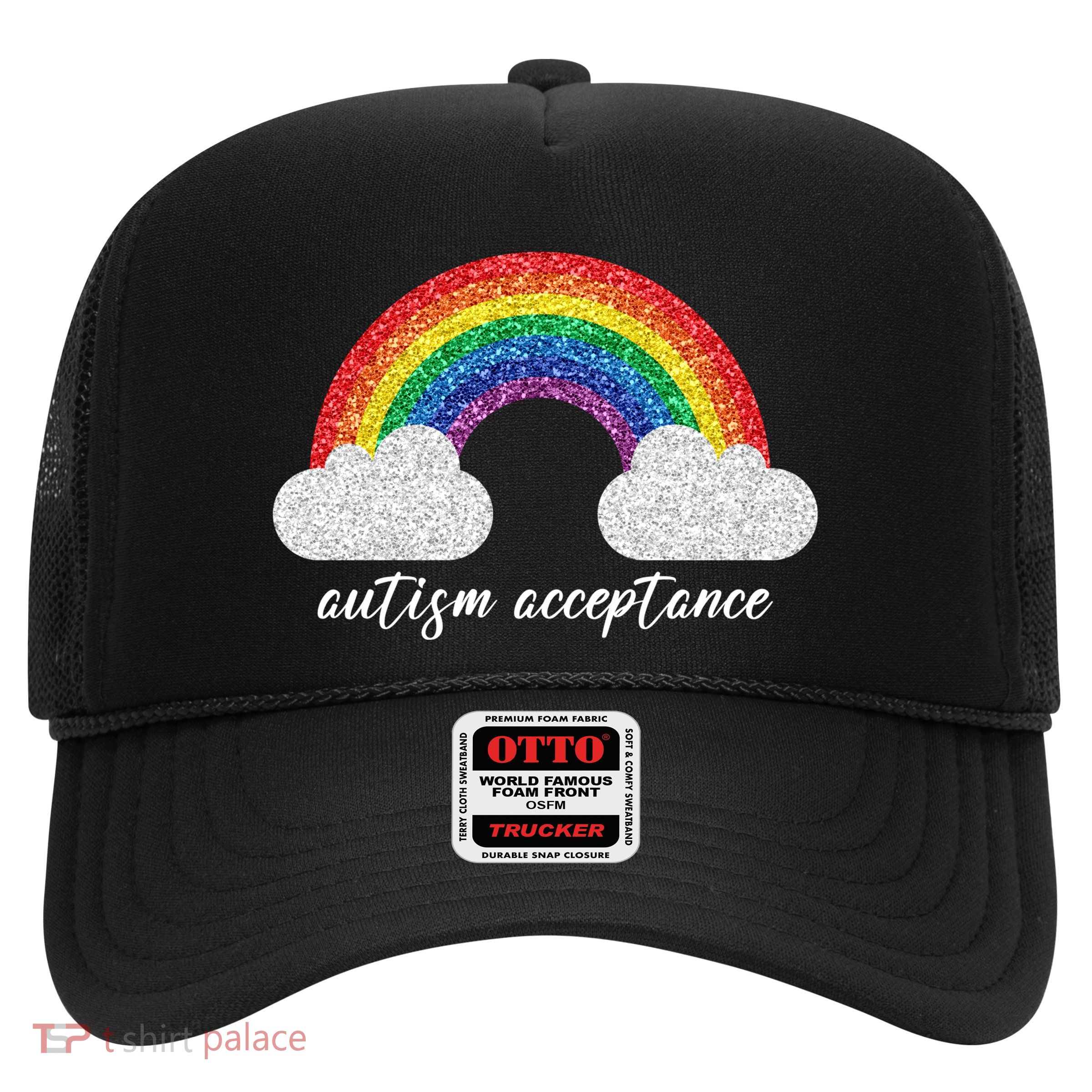 Autism Acceptance Rainbow Trucker Hat