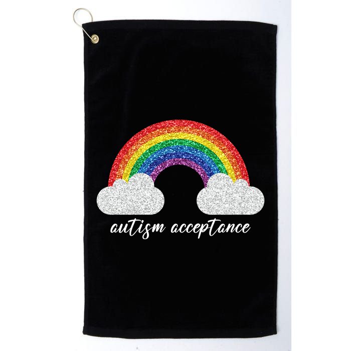 Autism Acceptance Rainbow Golf Towel