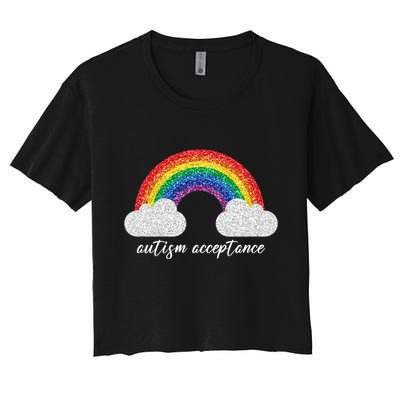 Autism Acceptance Rainbow Crop Top