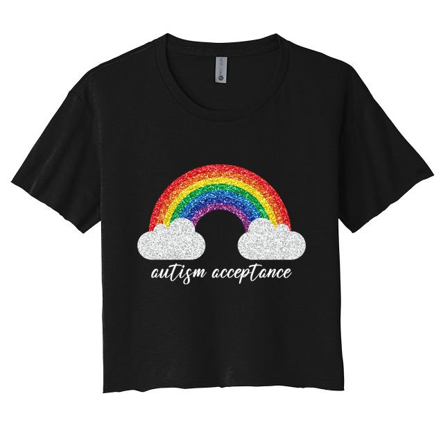Autism Acceptance Rainbow Crop Top