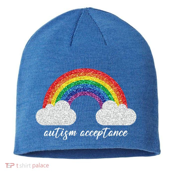 Autism Acceptance Rainbow Sustainable Beanie
