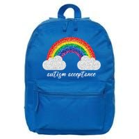 Autism Acceptance Rainbow 16 in Basic Backpack
