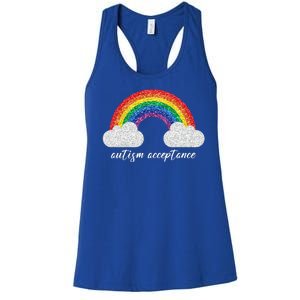 Autism Acceptance Rainbow Women's Racerback Tank