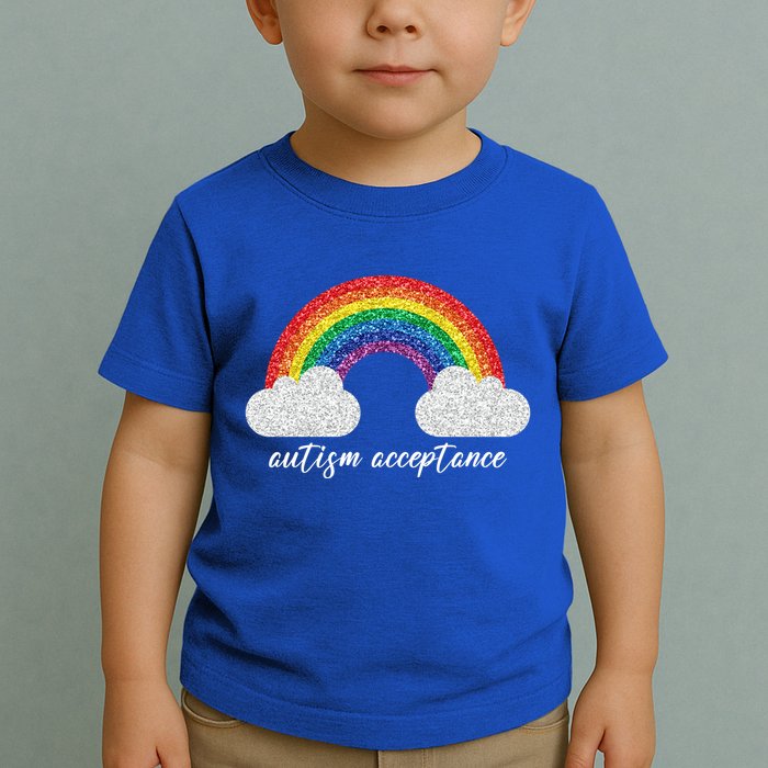Autism Acceptance Rainbow Toddler T-Shirt