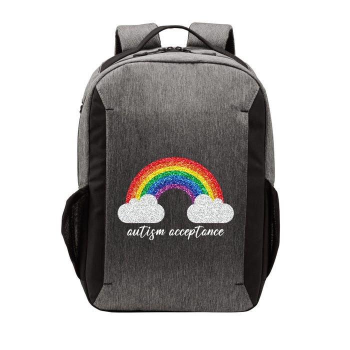 Autism Acceptance Rainbow Vector Backpack