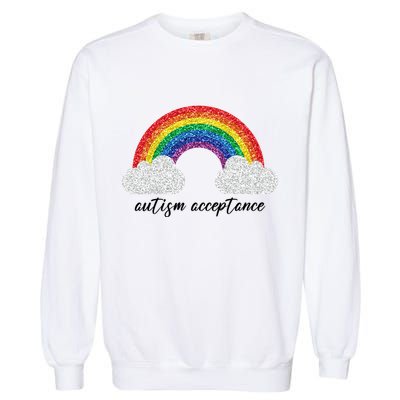 Autism Acceptance Rainbow Garment-Dyed Sweatshirt