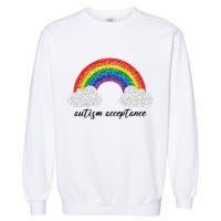 Autism Acceptance Rainbow Garment-Dyed Sweatshirt
