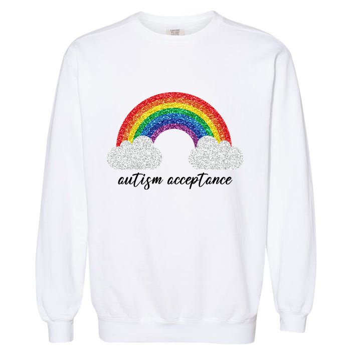 Autism Acceptance Rainbow Garment-Dyed Sweatshirt