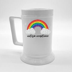 Autism Acceptance Rainbow Beer Stein