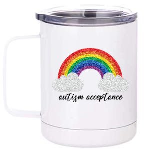 Autism Acceptance Rainbow 12 oz Stainless Steel Tumbler Cup