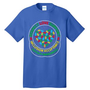 Autism Awareness Respect Love Support Autism Funny Gift Tall T-Shirt