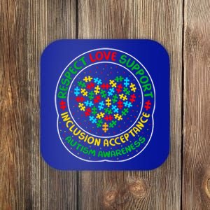 Autism Awareness Respect Love Support Autism Funny Gift Coaster