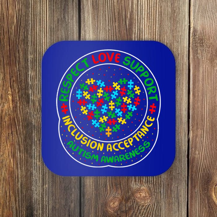 Autism Awareness Respect Love Support Autism Funny Gift Coaster