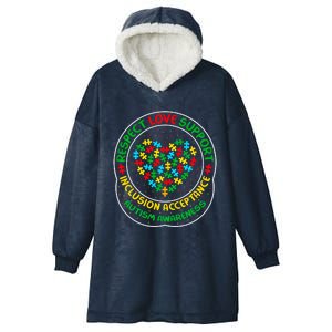 Autism Awareness Respect Love Support Autism Funny Gift Hooded Wearable Blanket